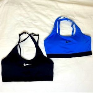 2 Nike Adjustable Strap Sports Bras Removable Pads
